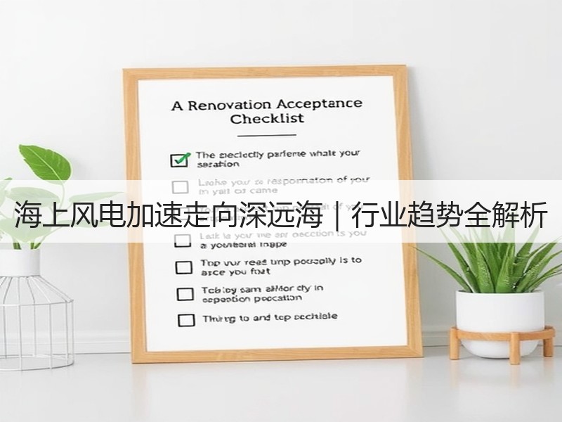 海上风电加速走向深远海｜行业趋势全解析